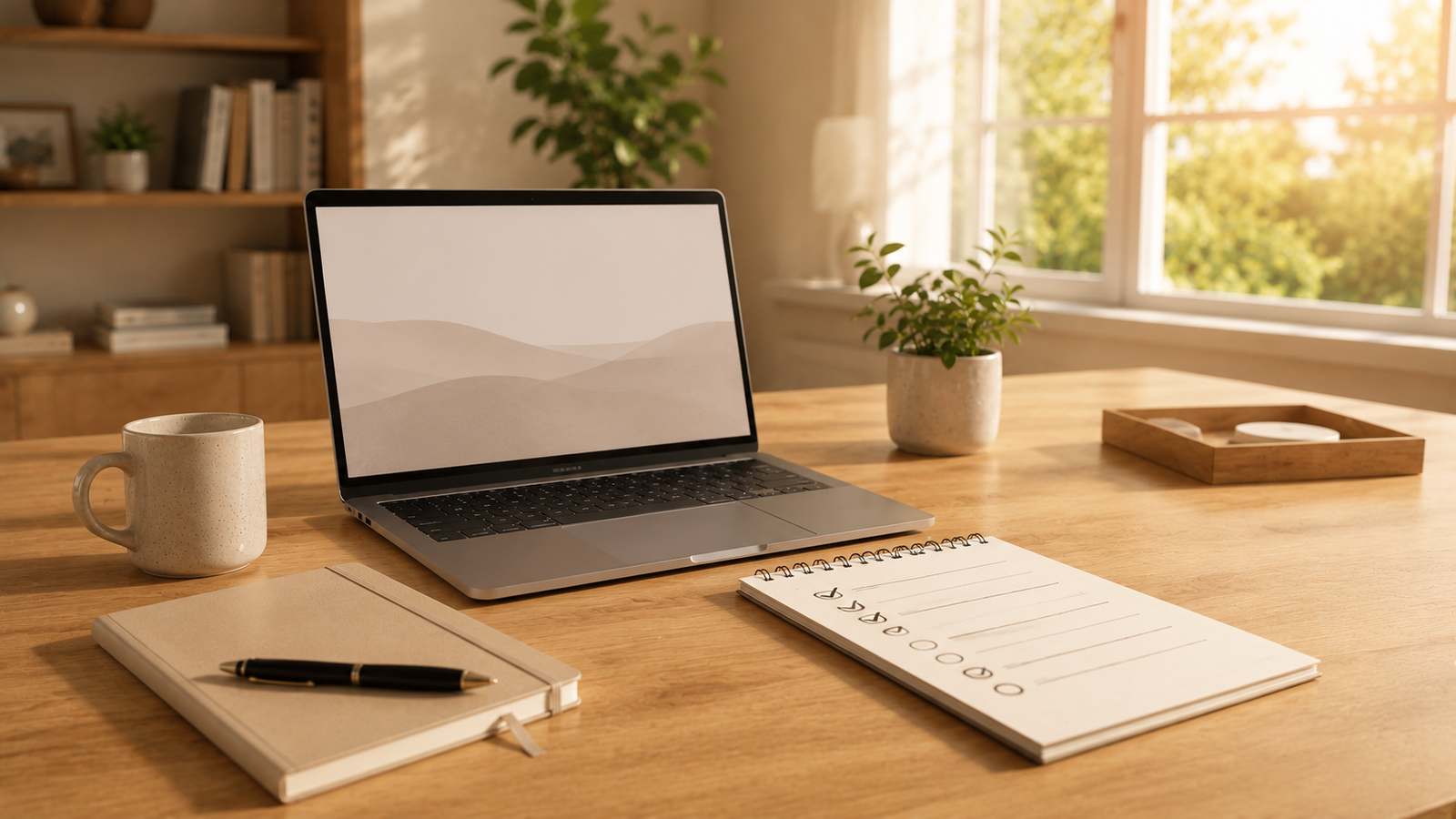 Persona concentrada en cómo vencer la procrastinación en un espacio de trabajo organizado.