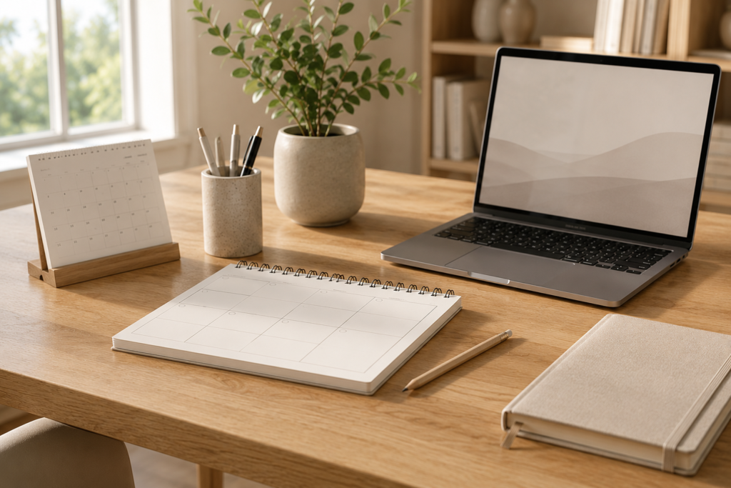 Persona organizando tareas para saber cómo vencer la procrastinación  y mejorar la productividad.
