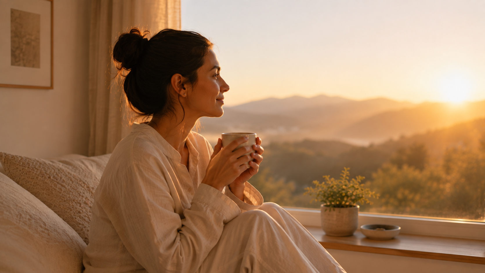 Persona recuperando energía después del agotamiento mental en un ambiente tranquilo.