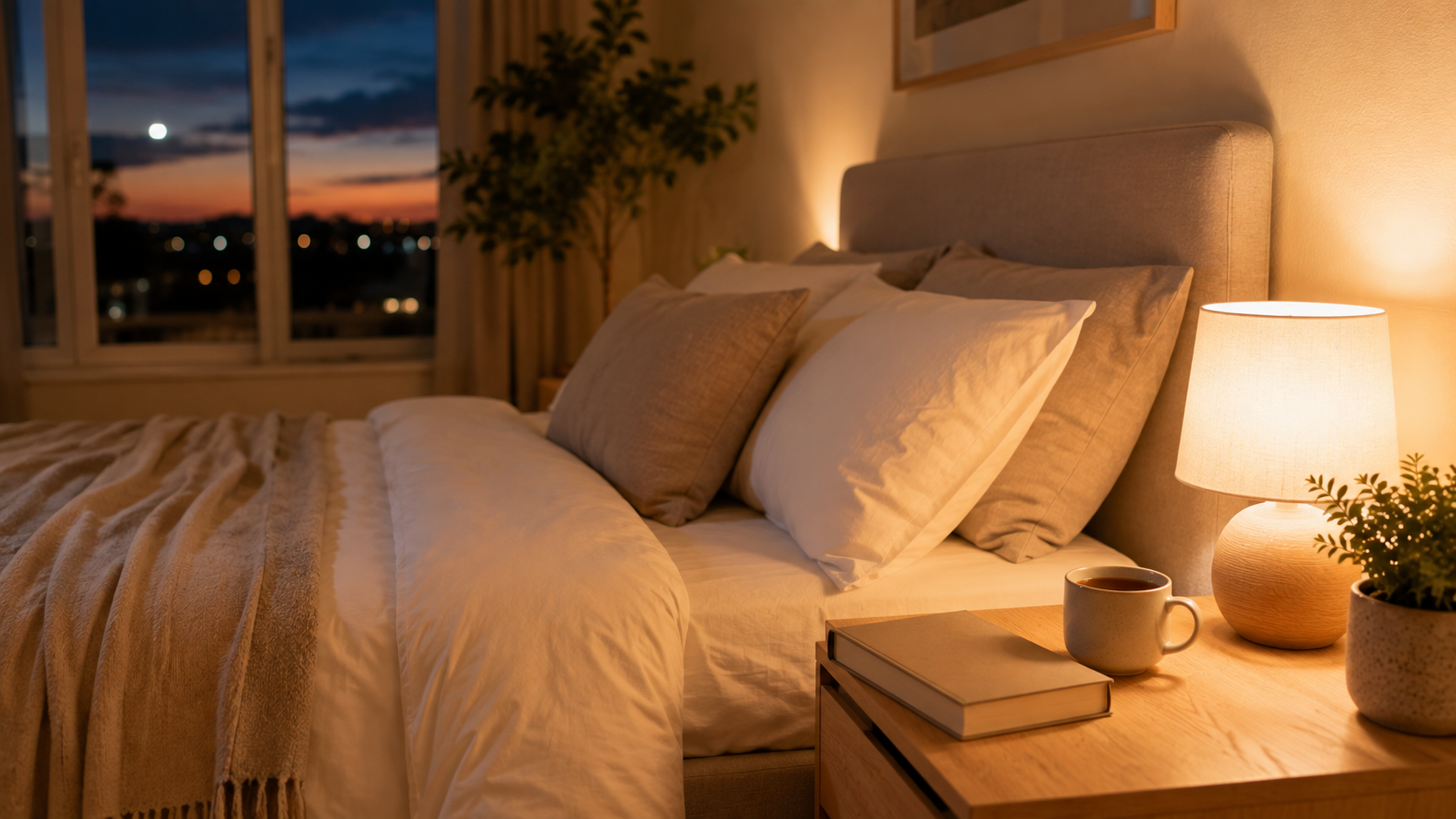 Dormitorio acogedor preparado para dormir mejor y conseguir un descanso de calidad.
